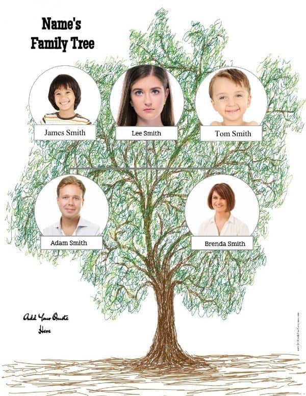 Family Tree Template with Siblings