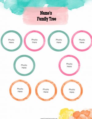 watercolor family tree template