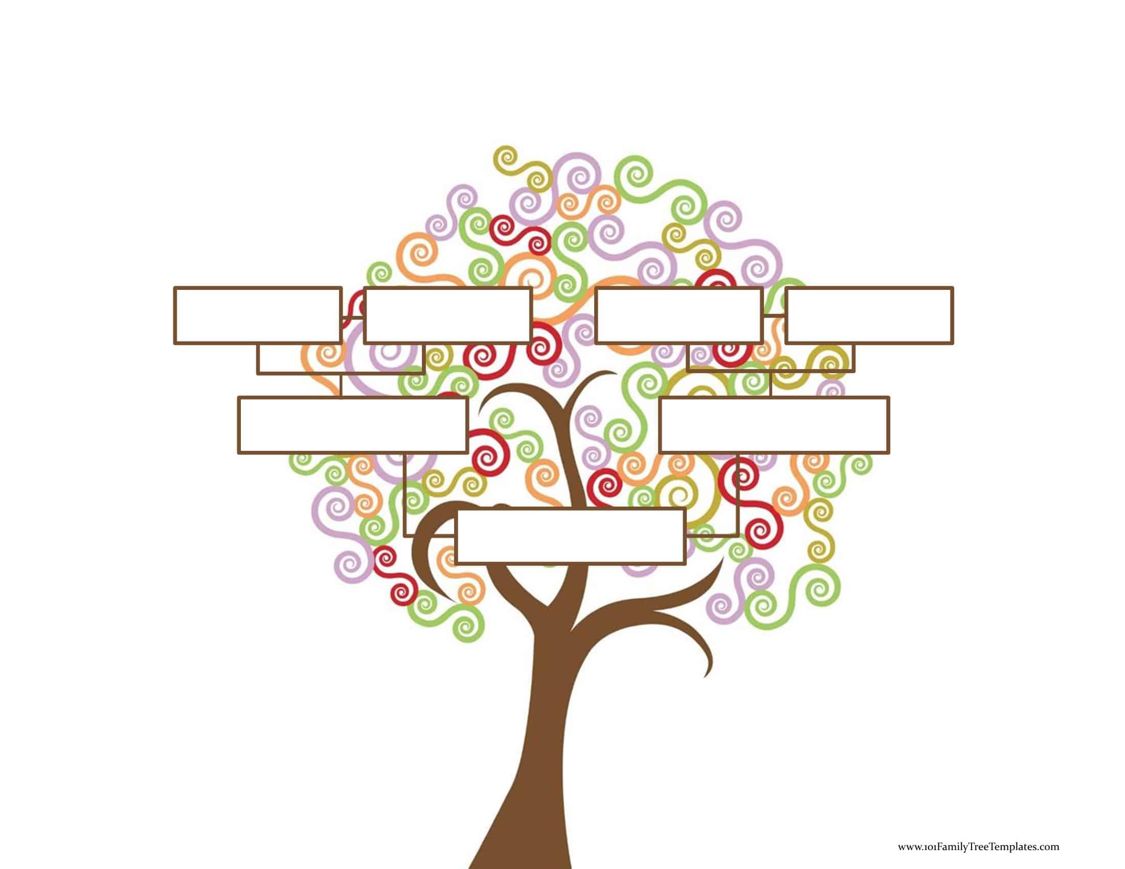 Blank Family  Tree  Template Free Instant Download